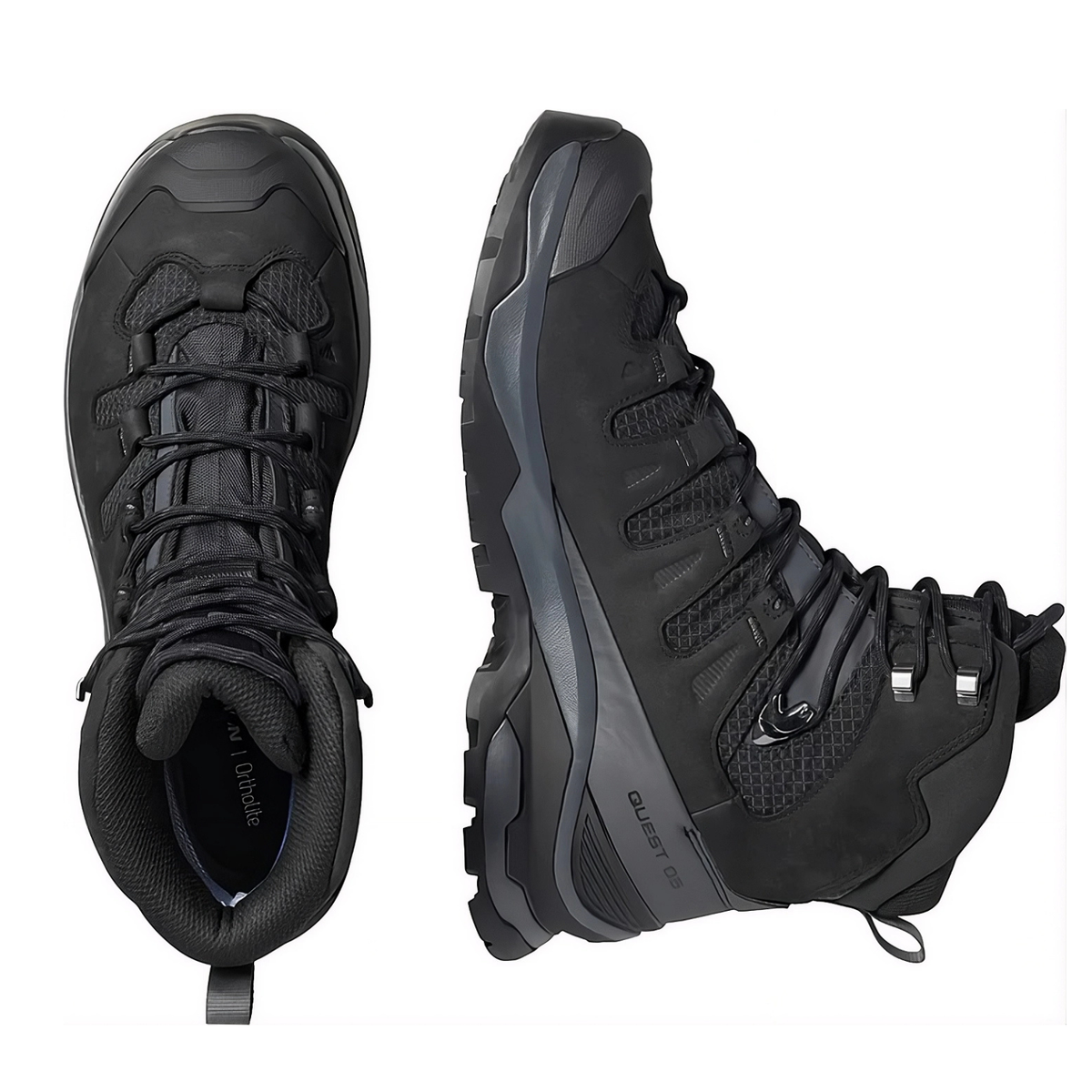 Salomon Men's Quest 5 GTX Hiking Shoe, Asphalt/Black