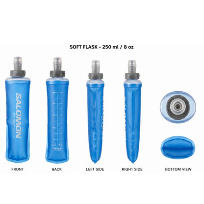 Salomon Soft Flask 250 ml / 8 Ounce Hydration Accessory - Clear Blue