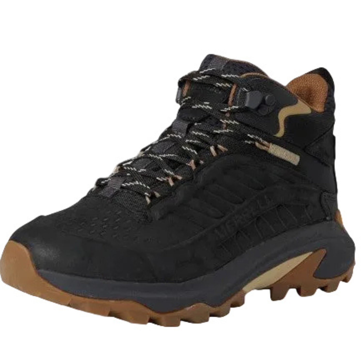 Merrell Men's Moab Speed 2 Leather Mid WP Hiking Boot, Black - Ndoros