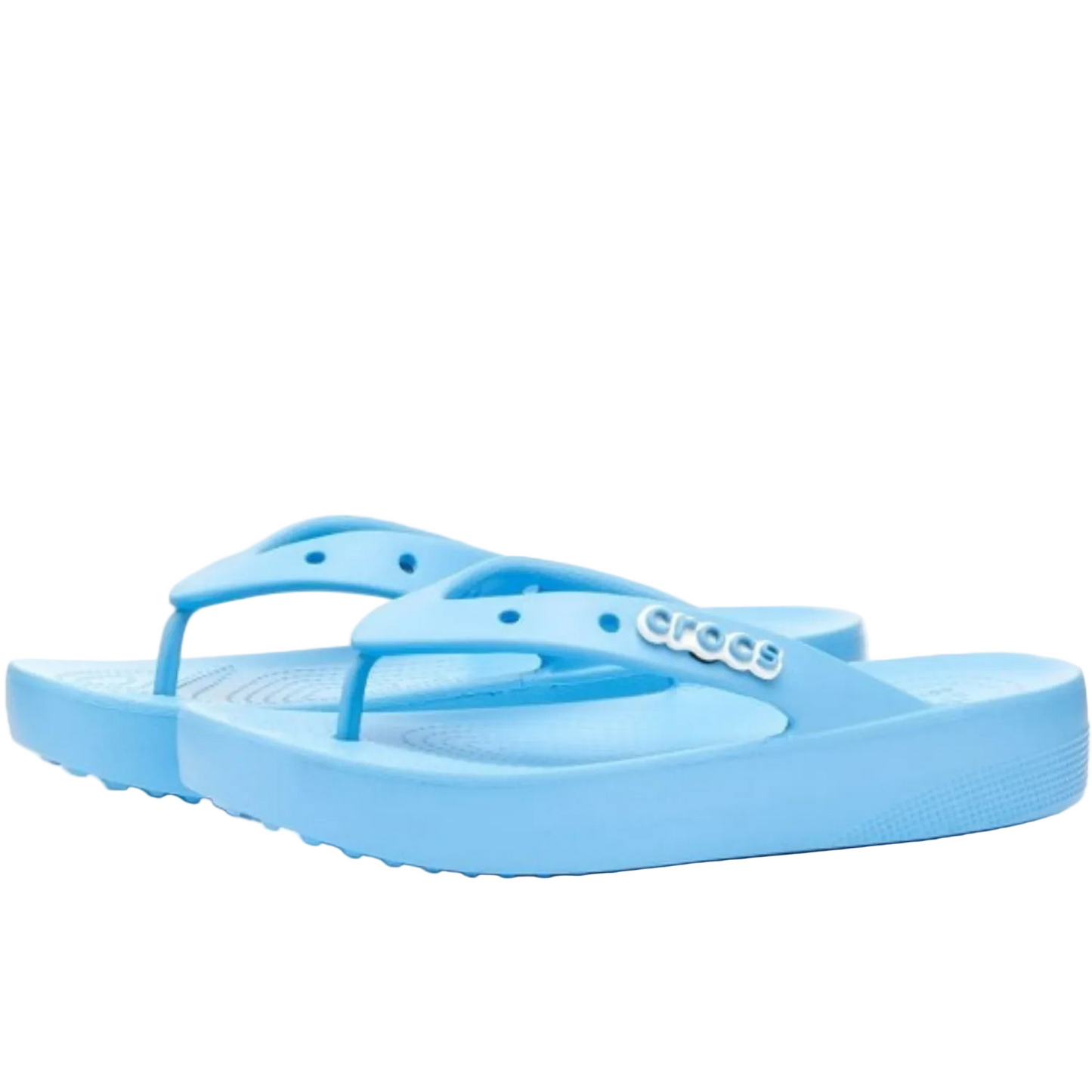 Crocs Women's Classic Platform Flip Flops – Lightweight Cushioned, Oxygen
