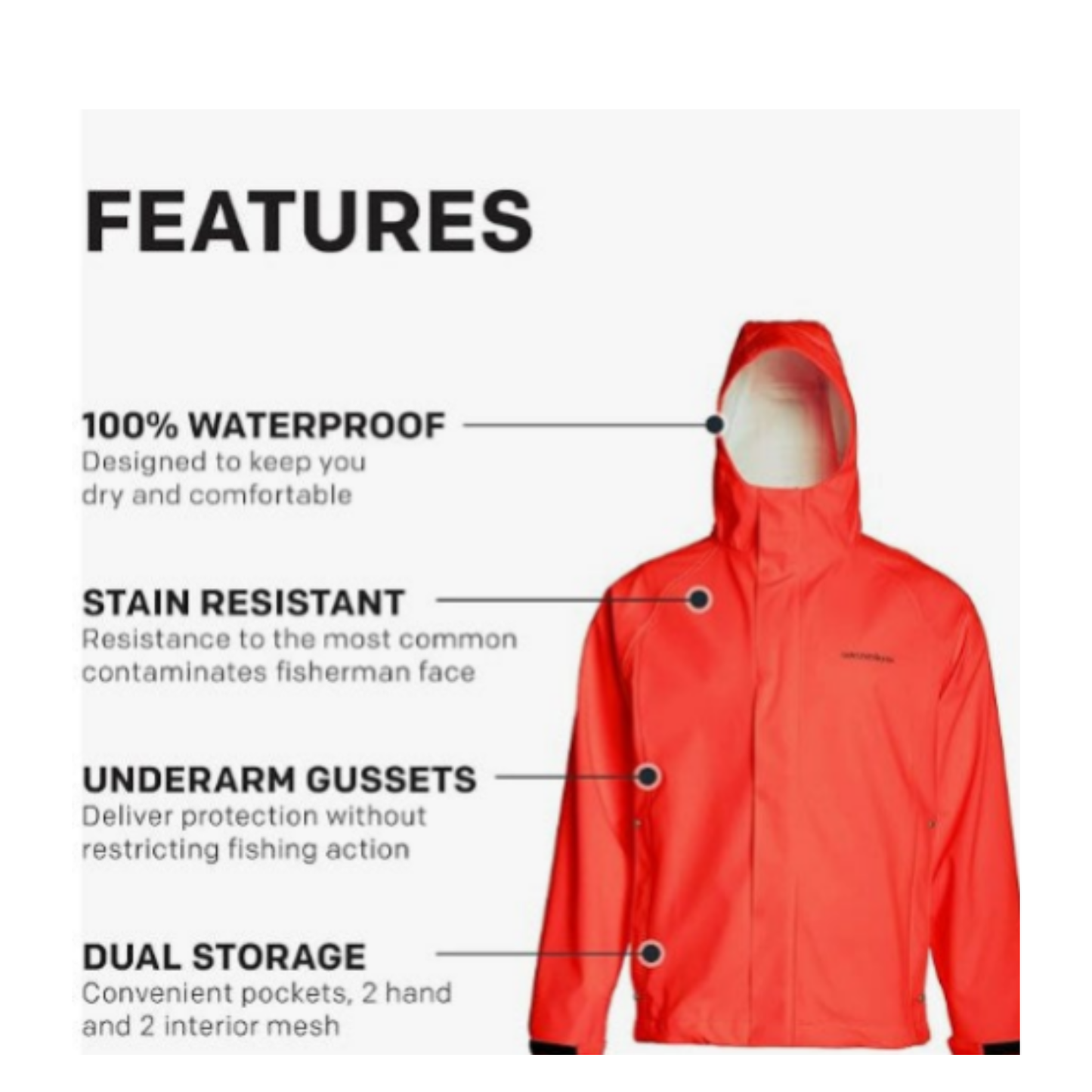 Grundens Men’s Neptune Jacket, Orange