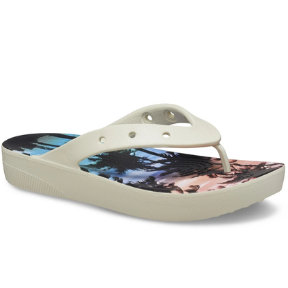 Crocs Women's Classic Flip Flops Platform Sandals