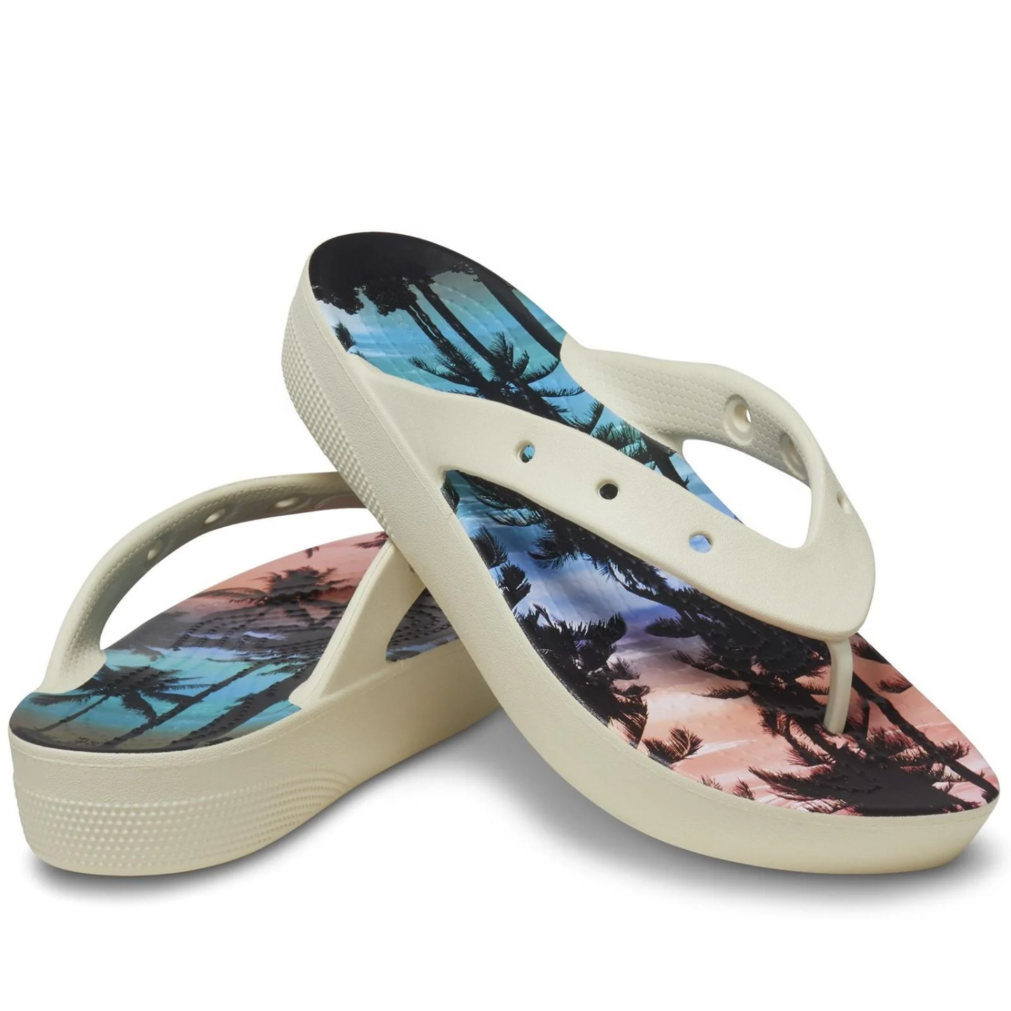 Crocs Women's Classic Flip Flops Platform Sandals