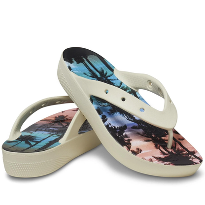 Crocs Women's Classic Flip Flops Platform Sandals