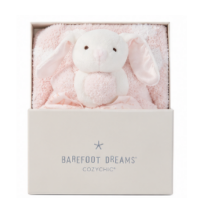 Barefoot Dreams CozyChic Dream Mini Blanket with Buddie (Aqua)