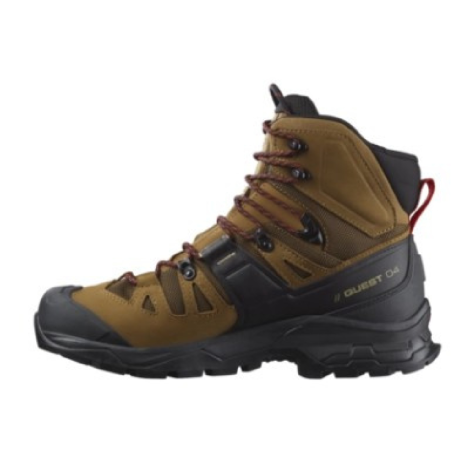Salomon Quest 4 Gore-TEX Hiking Boots for Men, Rubber/Black/Fiery/Red - Ndoros