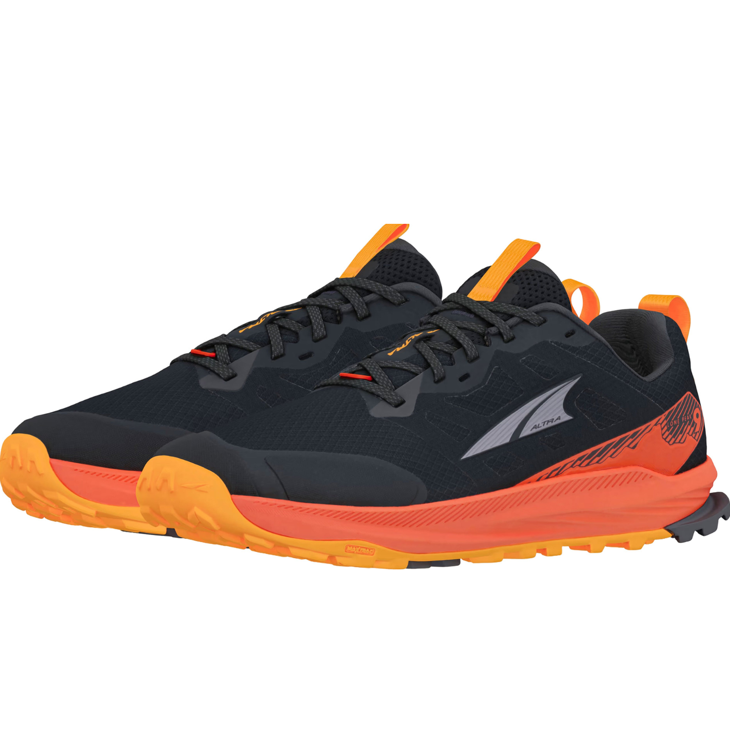 Altra Lone Peak 9 Black/Red Trail Running Shoes For Men - Ndoros