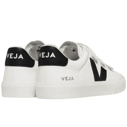 Veja Men's Recife Logo Sneaker, Extra White - Black