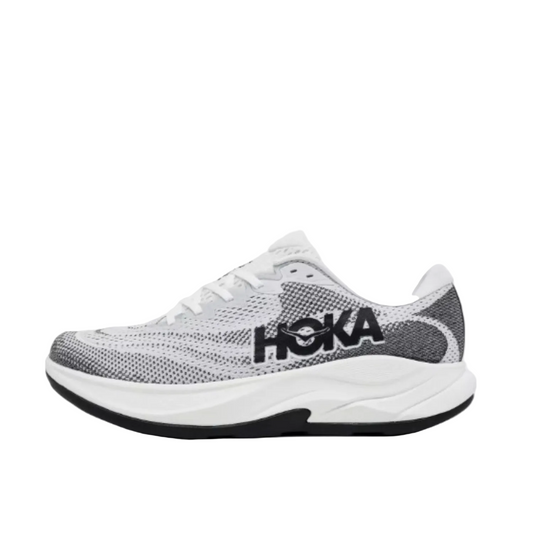 Hoka Rincon 4 Men Cushioned Runing Shoes, White/Black - Ndoros