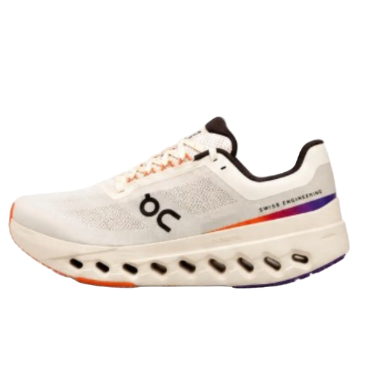 On Cloud Women's Cloudsurfer next  Running Shoes, White / Flame - Ndoros