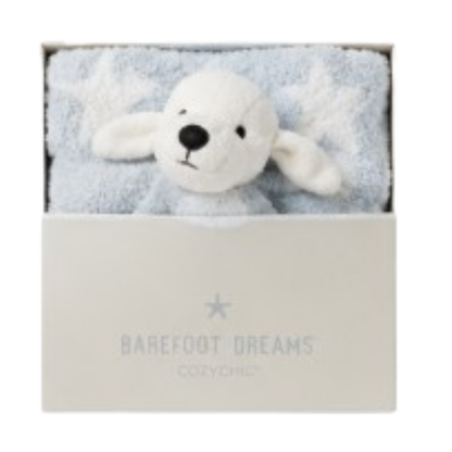 Barefoot Dreams CozyChic Dream Mini Blanket with Buddie (Aqua)