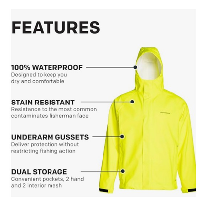 Grundens Men’s Neptune Jacket, Adjustable, Hi Vis Yellow