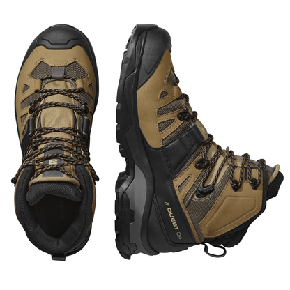 Salomon Men's QUEST 4 GORE-TEX Hiking Boots For Men, Kelp/Black/Castlerock