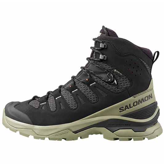 Salomon Men's Quest 5 GTX Hiking Shoe, Black / Deep Lichen Green / Black