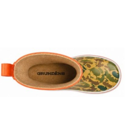 Grundens Kid's Guppy Rain Boots Waterproof, Fish Camo