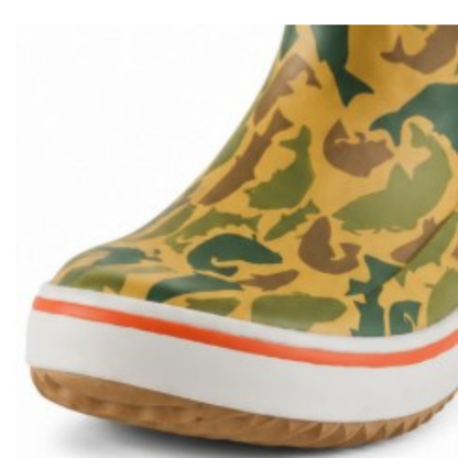 Grundens Kid's Guppy Rain Boots Waterproof, Fish Camo