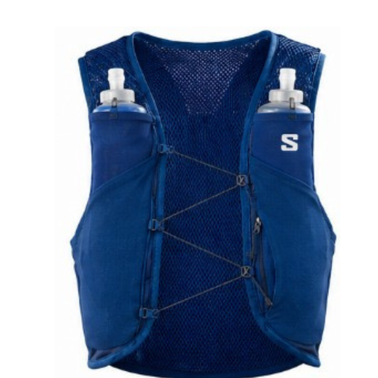 Salomon Unisex Advance Skin 12 | 12 Liter Hydration Trail Running Vest, Maritime Blue, Small - Ndoros