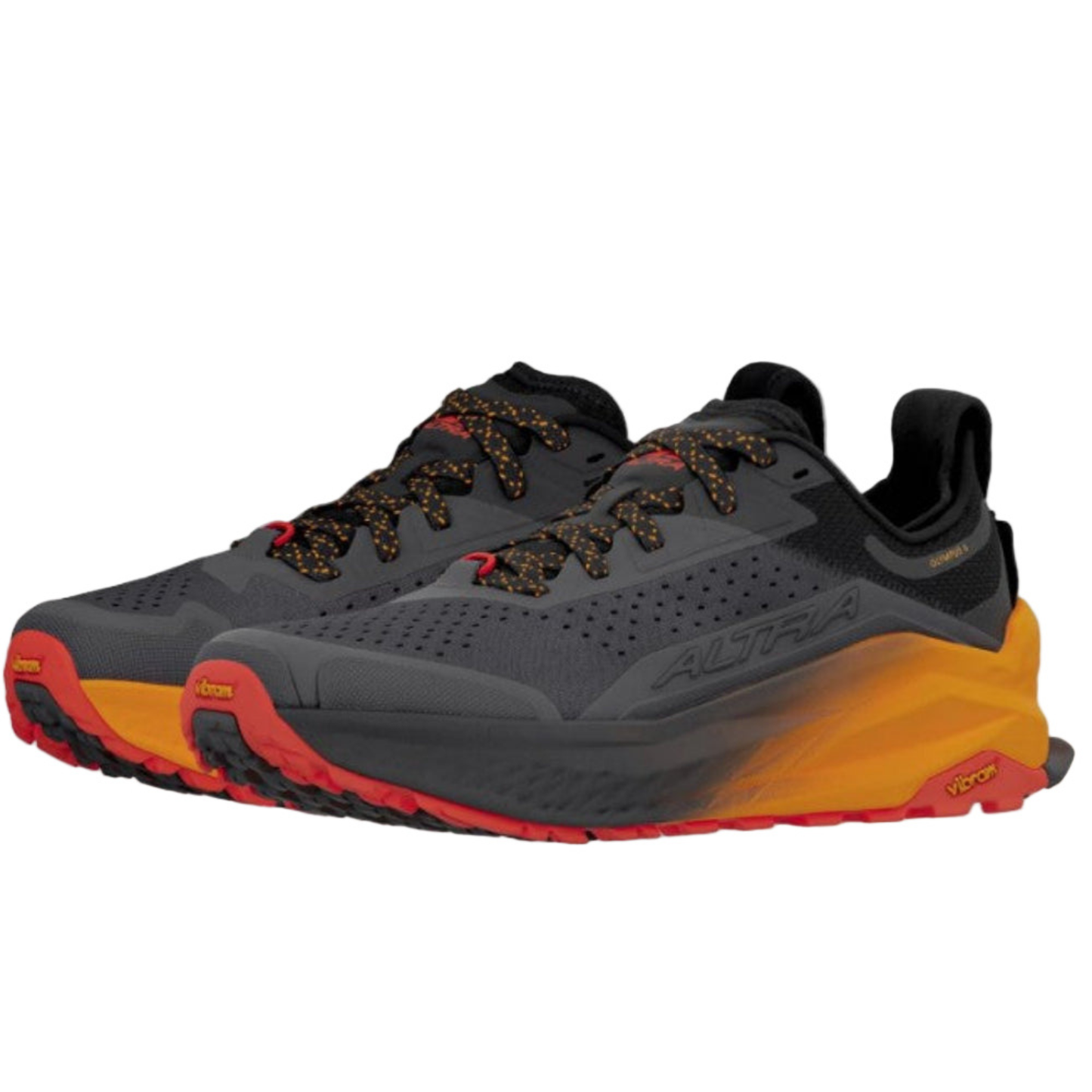 Altra Olympus 6 Trail Running shoes For Men, Black/Orange - Ndoros