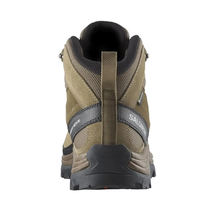 Salomon Men's QUEST ROVE GORE-TEX Leather Hiking Boots for Men, Kangaroo / Kelp / Black - Ndoros
