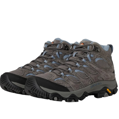 Merrell Women's Moab 3 Mid Waterproof Hiking Boots, Granite, Wide - Ndoros