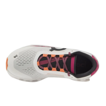 On Cloud Women's Cloudmonster  Running Shoes, Undyed-white / Aurora