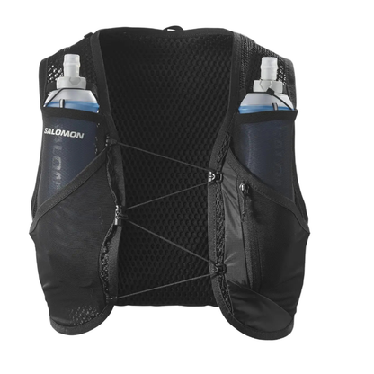 Salomon Unisex Active  Skin 8 | 8 Liter Hydration Trail Running Vest Black - Ndoros