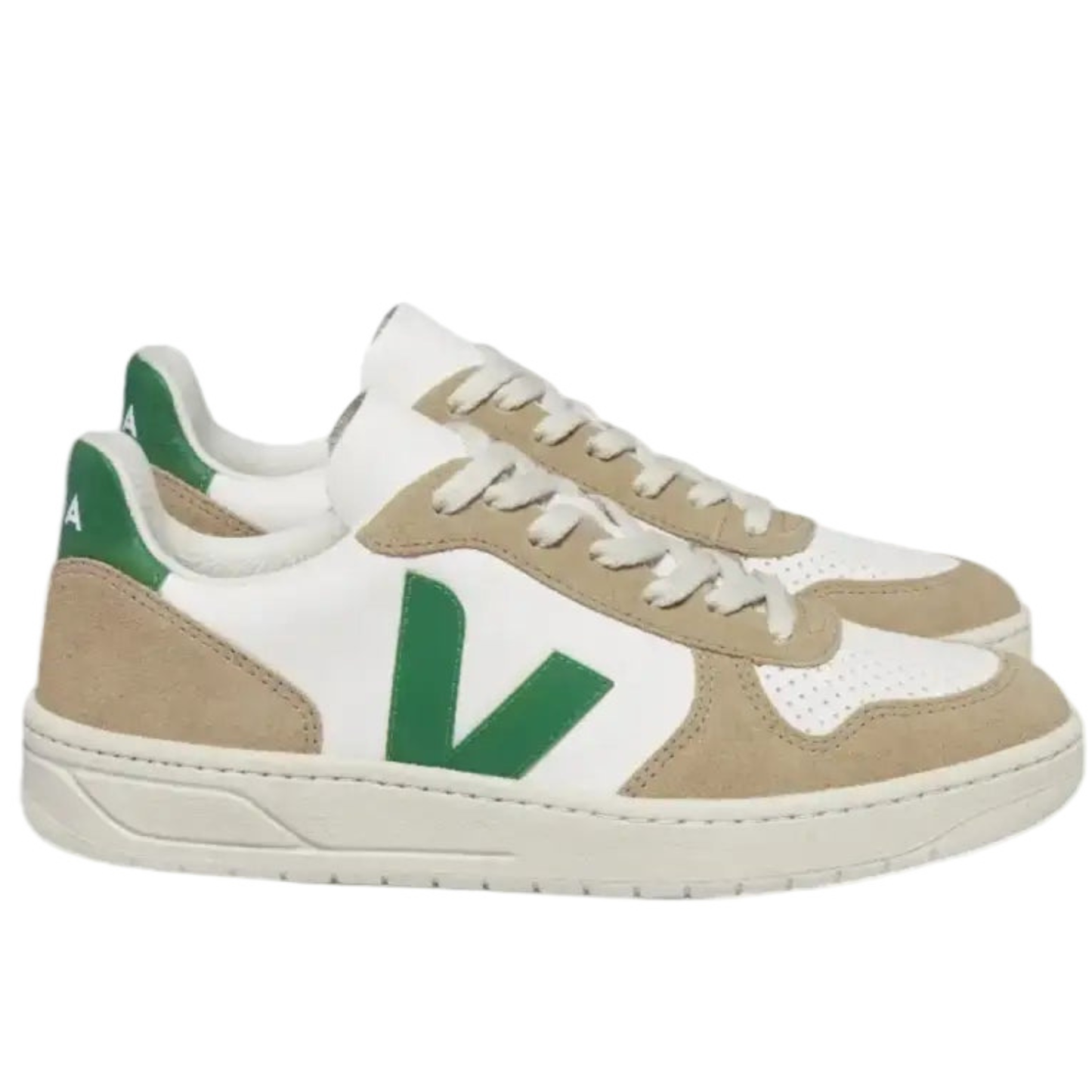 Veja Men V-12 White/Emeraude/Sahara Sneakers