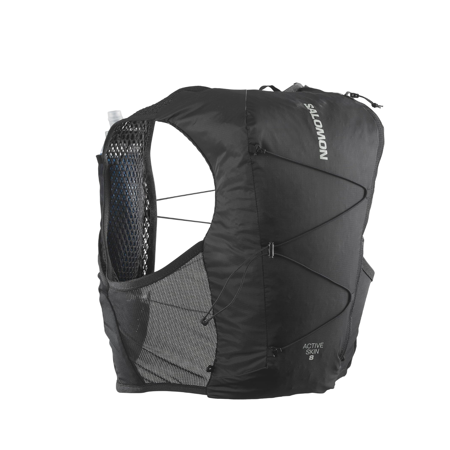 Salomon Unisex Active  Skin 8 | 8 Liter Hydration Trail Running Vest Black - Ndoros