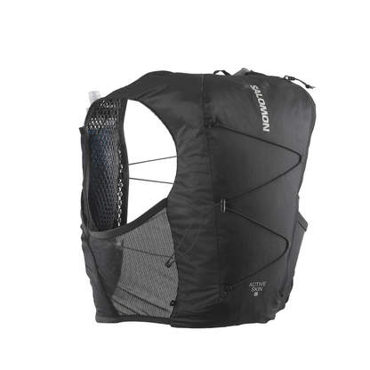 Salomon Unisex Active  Skin 8 | 8 Liter Hydration Trail Running Vest Black - Ndoros