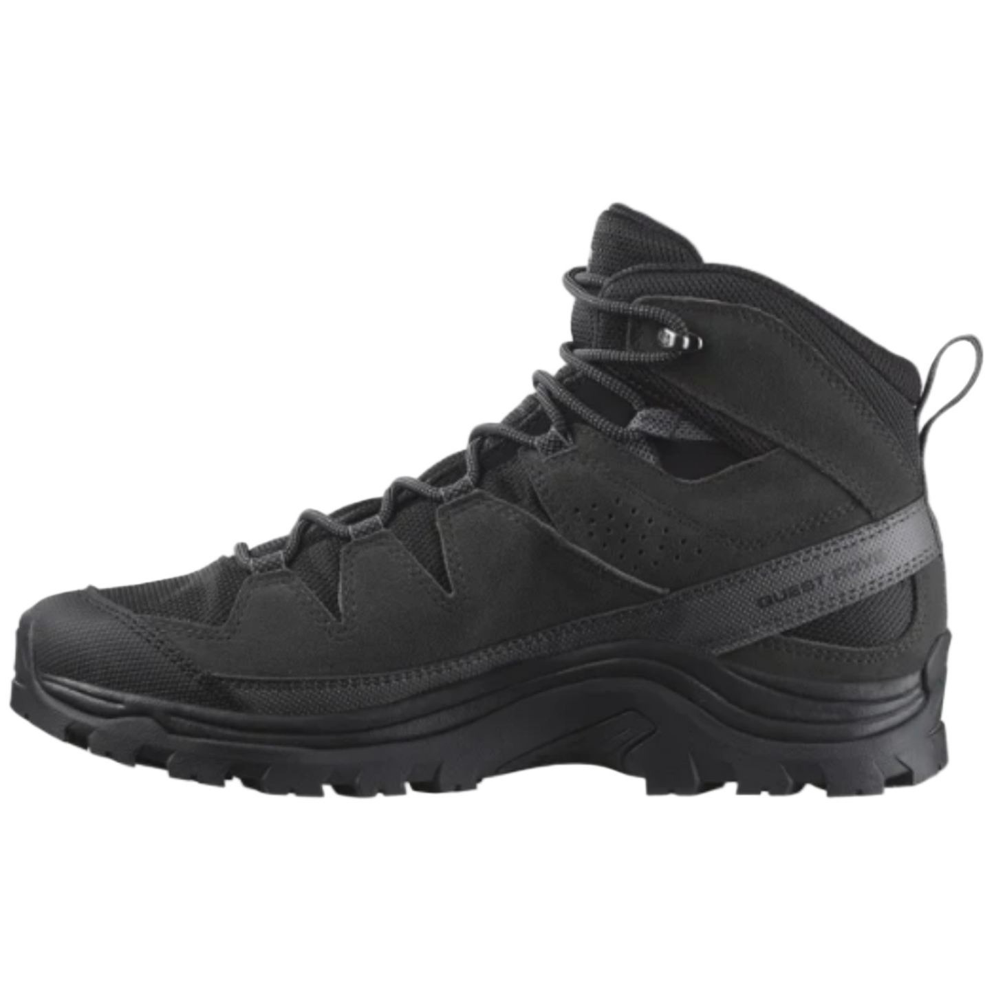 Salomon Men's Quest Rove Gore-Tex, Waterproof Backpacking & Hiking Suede Leather Boots - Black/Phantom/Magnet - Ndoros
