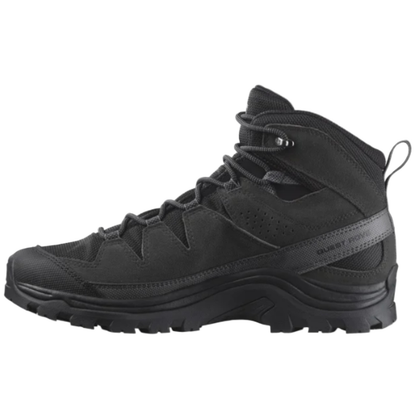 Salomon Men's Quest Rove Gore-Tex, Waterproof Backpacking & Hiking Suede Leather Boots - Black/Phantom/Magnet - Ndoros