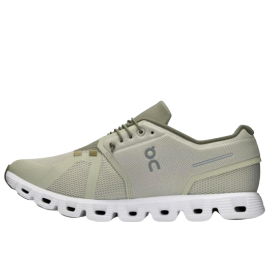 On Cloud Men's Cloud 5 Running Shoes, Chalk / Grove - Ndoros