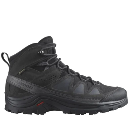 Salomon Men's Quest Rove Gore-Tex, Waterproof Backpacking & Hiking Suede Leather Boots - Black/Phantom/Magnet - Ndoros