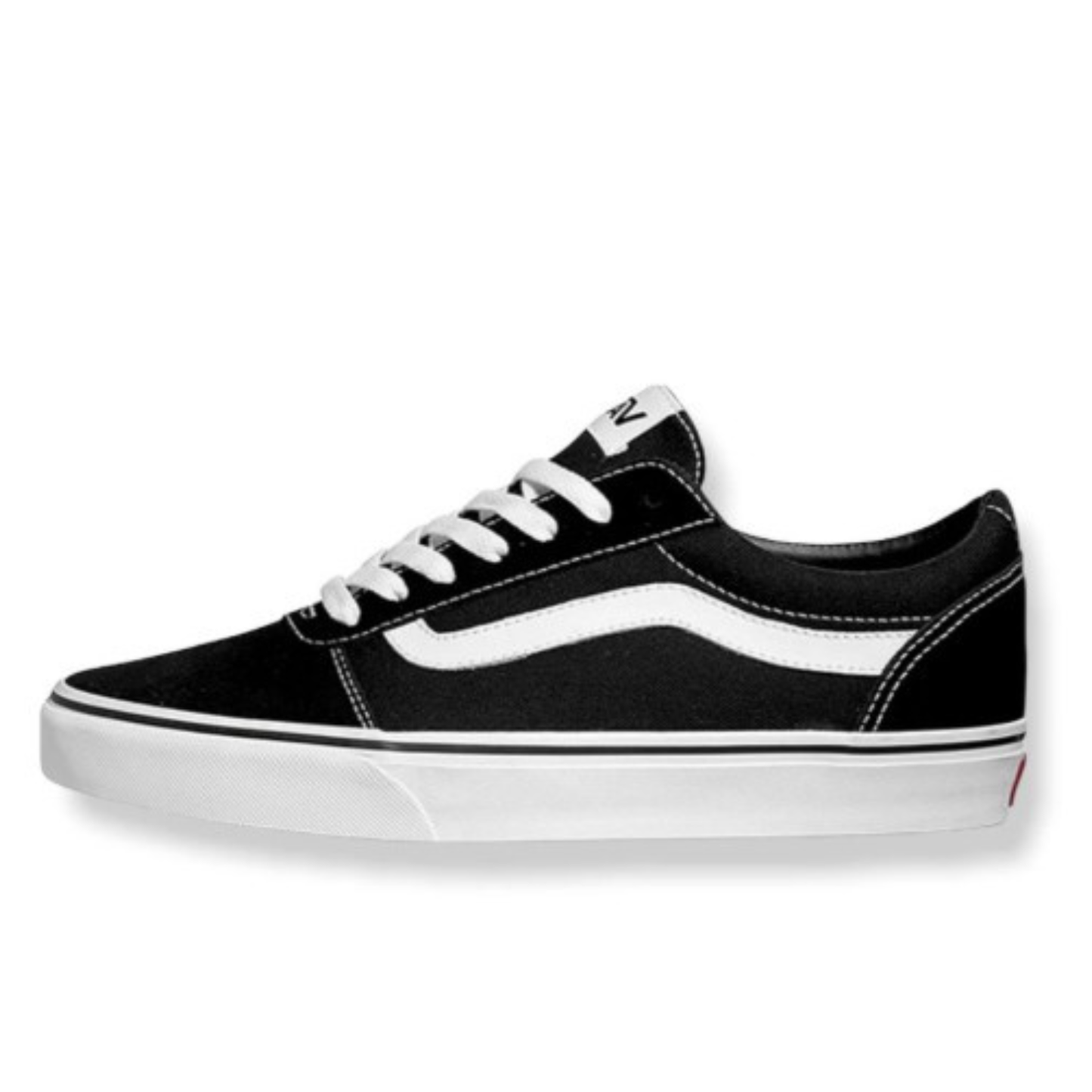 Vans Ward Suede Canvas Black/ White size 8 Men's