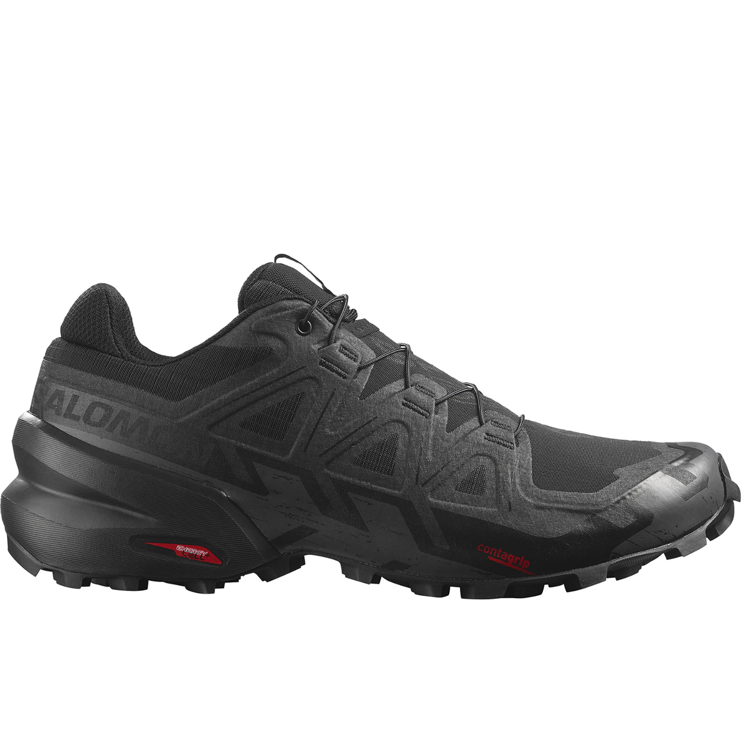 Salomon Men's Speedcross 6 Sneaker, Black/Black/Phantom - Ndoros