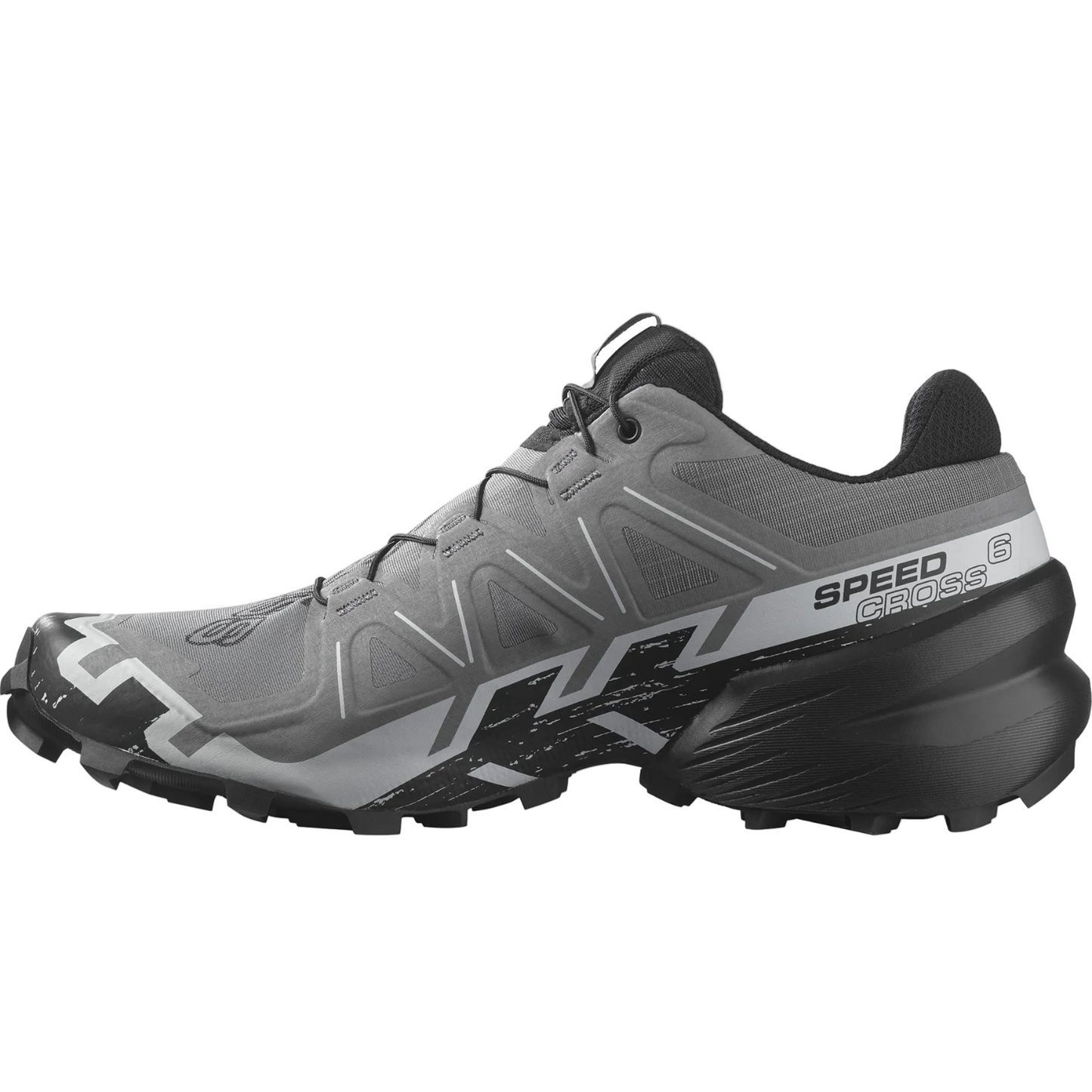 Salomon Mens Speedcross 6 Trail Running Shoes, Quiet Shade/Black/Pearl Blue - Ndoros