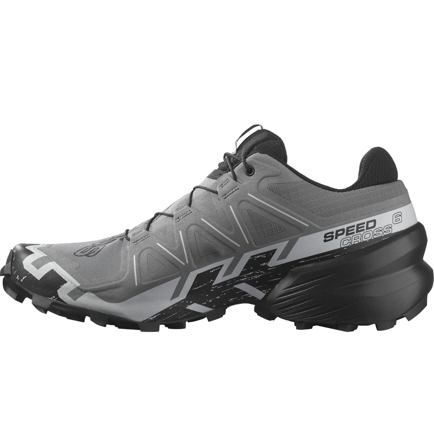Salomon Mens Speedcross 6 Trail Running Shoes, Quiet Shade/Black/Pearl Blue - Ndoros