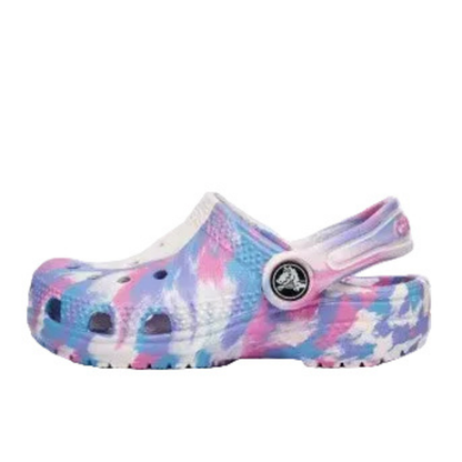 Crocs Classic Marbled Clog K White/Pink Kids - Ndoros