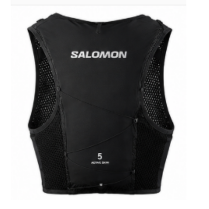 Salomon Unisex Active  Skin 5 | 5 Liter Hydration Trail Running Vest Black - Ndoros