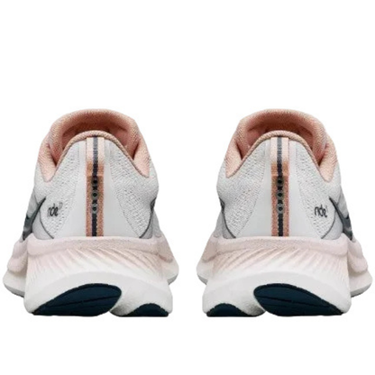 Saucony Women's Ride 17 Running Shoe, White/Lotus - Ndoros