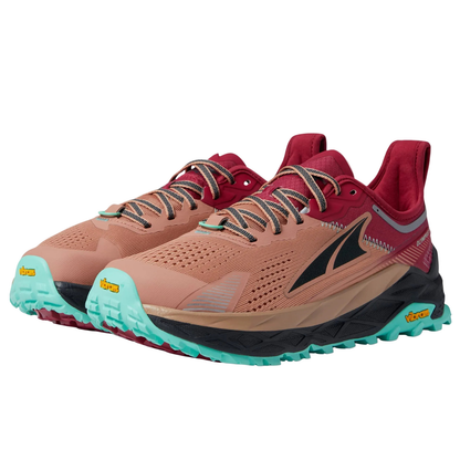 Altra Olympus 5 Trail Running Shoes For Women, Brown/Red - Ndoros