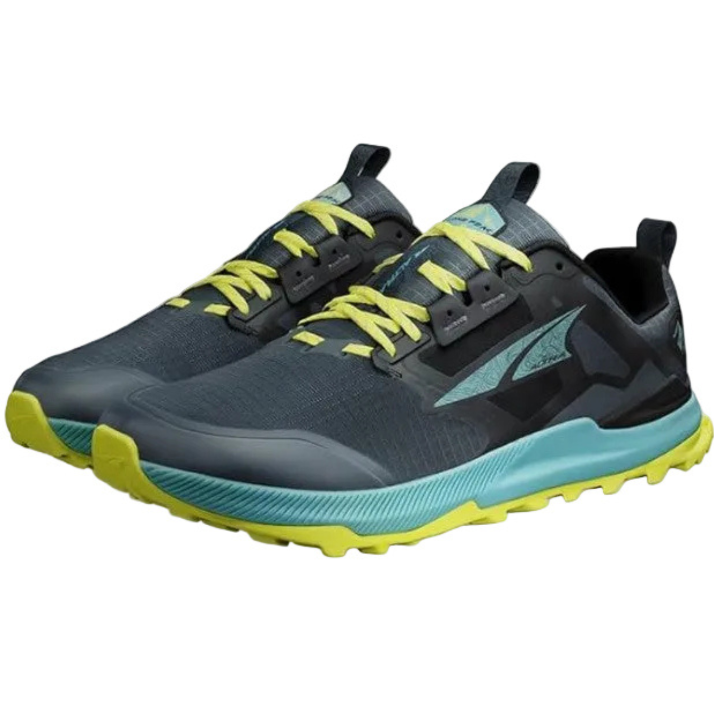 Altra Lone Peak 8 Trail Running Shoes For Men, Black/Green - Ndoros