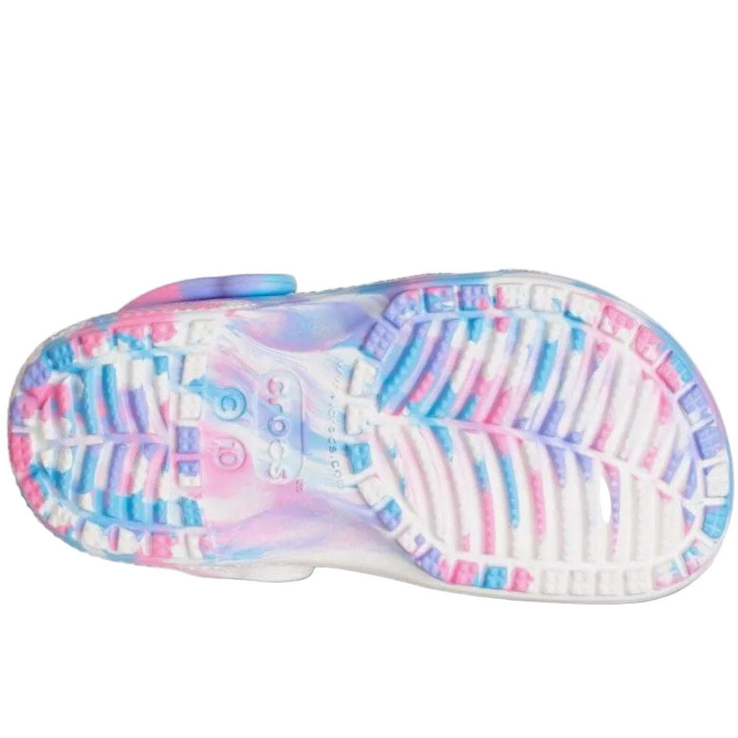 Crocs Classic Marbled Clog K White/Pink Kids