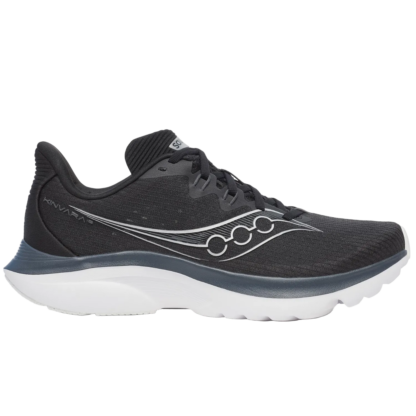 Saucony Women's Kinvara 16 Sneaker, Black/White - Ndoros