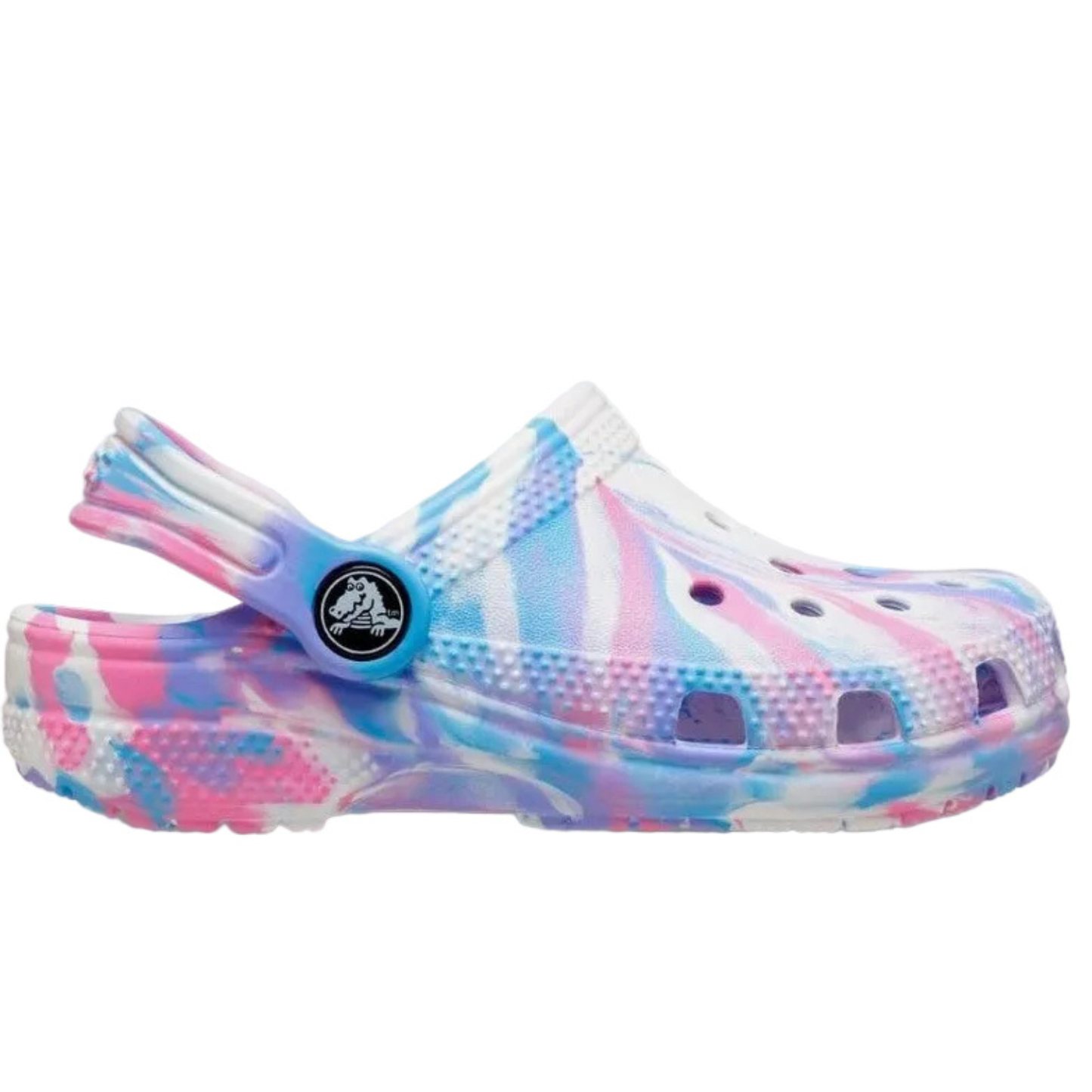 Crocs Classic Marbled Clog K White/Pink Kids