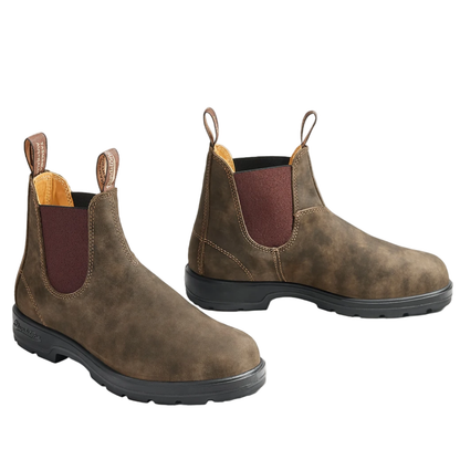 Blundstone 585 Original Series Unisex Chelsea Boots, Rustic Brown - Ndoros