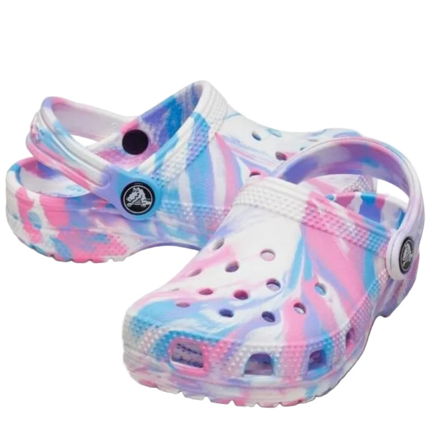 Crocs Classic Marbled Clog K White/Pink Kids