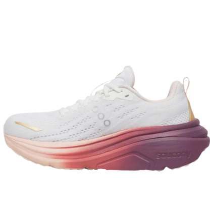 Saucony Women's Hurricane 25 Sneaker, White/Cameo - Ndoros