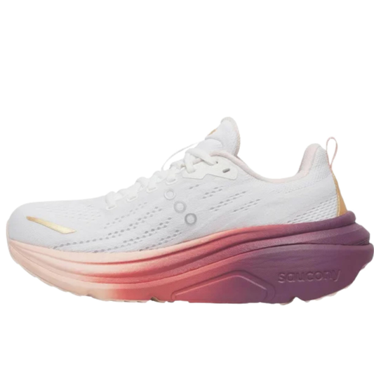 Saucony Women's Hurricane 25 Sneaker, White/Cameo - Ndoros