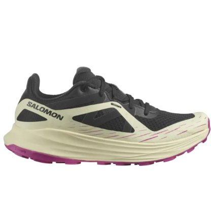 Salomon Women's Ultra Flow Trail Running Shoes - Black / Transparent Yellow / Rose Violet - Ndoros